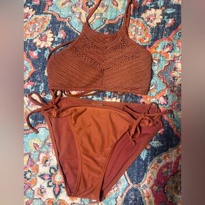 Crochet High Neck Bikini